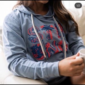 Blue BarBella Box Strong hoodie-XL